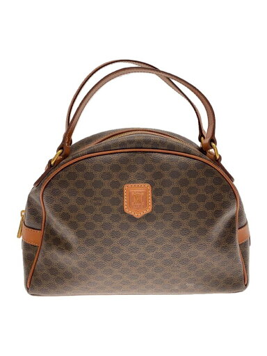 【中古】CELINE◆ハンドバッグ/レザー/BRW/総柄/紐、底キズ有【バッグ】 【中古】CELINE◆ハンドバッグ/レザー/BRW/総柄/紐、底キズ有【バッグ】