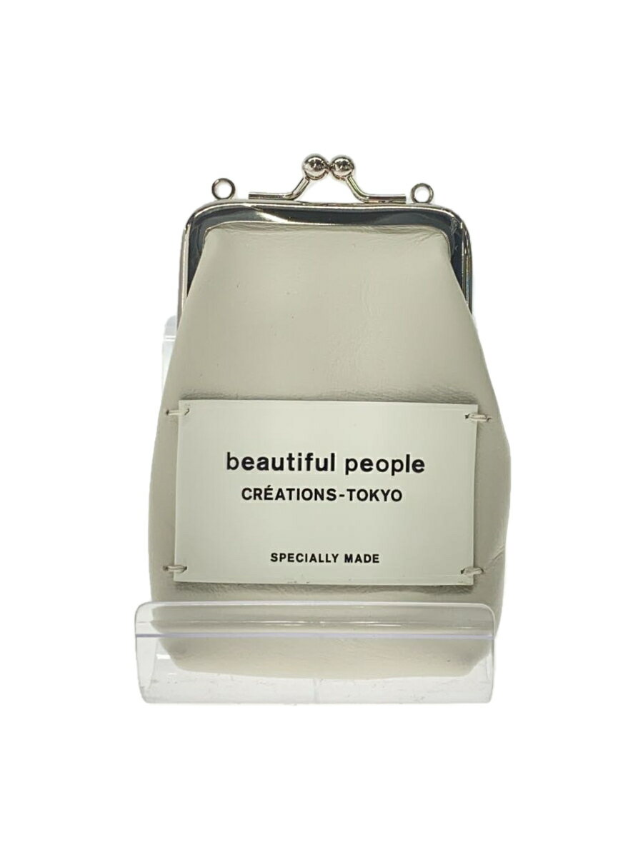 【中古】beautiful people◆mini clasp pouch/コインケース/レザー/WHT/1000511960【服飾雑貨他】