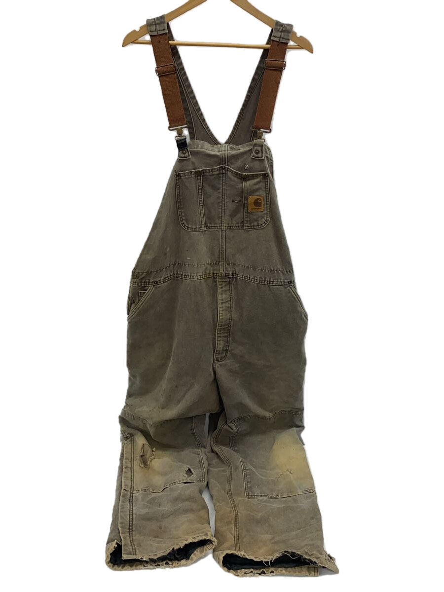 【中古】Carhartt◆USA製/ダブルニー/オーバーオール/46/コットン/GRY/R27 CHT//【メンズウェア】