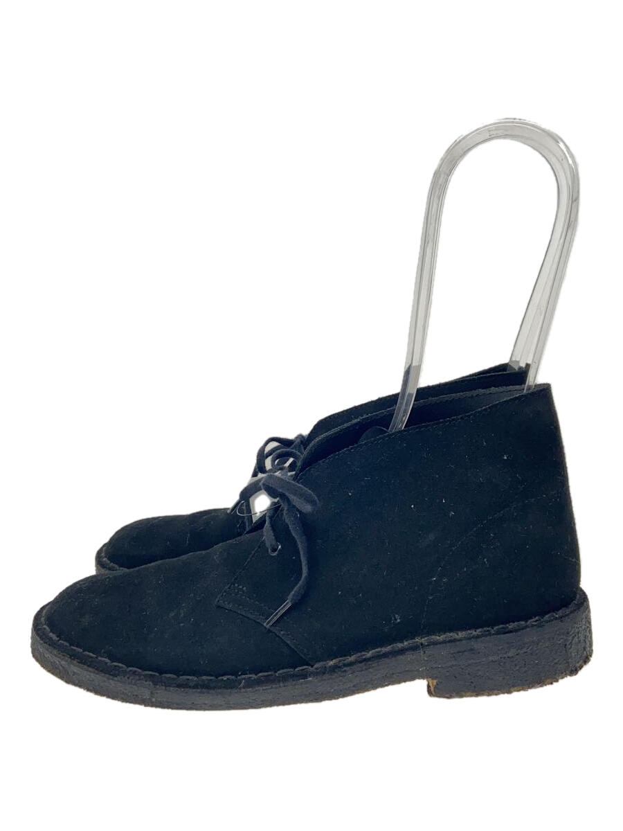 【中古】Clarks◆チャッカブーツ/US9/BLK/レザー/31691【シューズ】 1