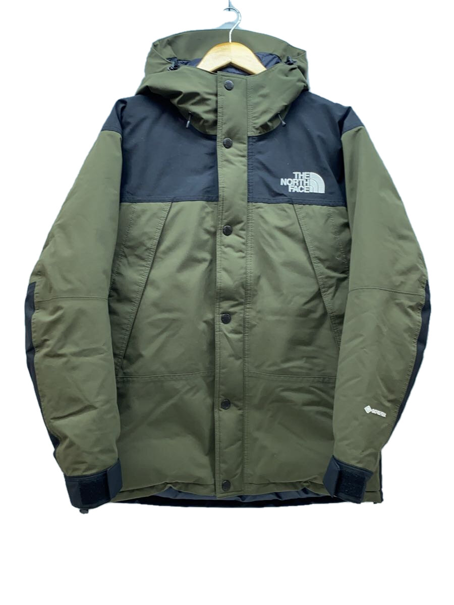 【中古】THE NORTH FACE◆MOUNTAIN DOWN JACKET_マウンテンダウンジャケット/L/ゴアテックス/ナイロン/カーキ【メンズウェア】