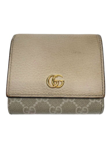 【中古】GUCCI◆2つ折り財布/レザー/BEG/レディース/598587・493075【服飾雑貨他】 【中古】GUCCI◆2つ折り財布/レザー/BEG/レディース/598587・493075【服飾雑貨他】