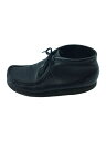 【中古】Clarks◆ハイカットスニーカー/UK7.5/BLK/レザー【シューズ】