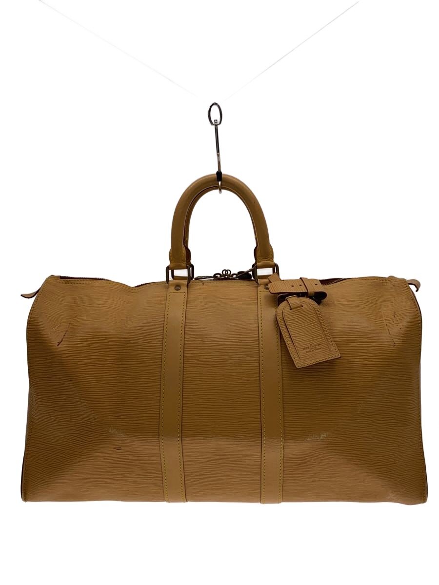 【中古】LOUIS VUITTON◆ボストンバッグ/レザー/CML/無地【バッグ】
