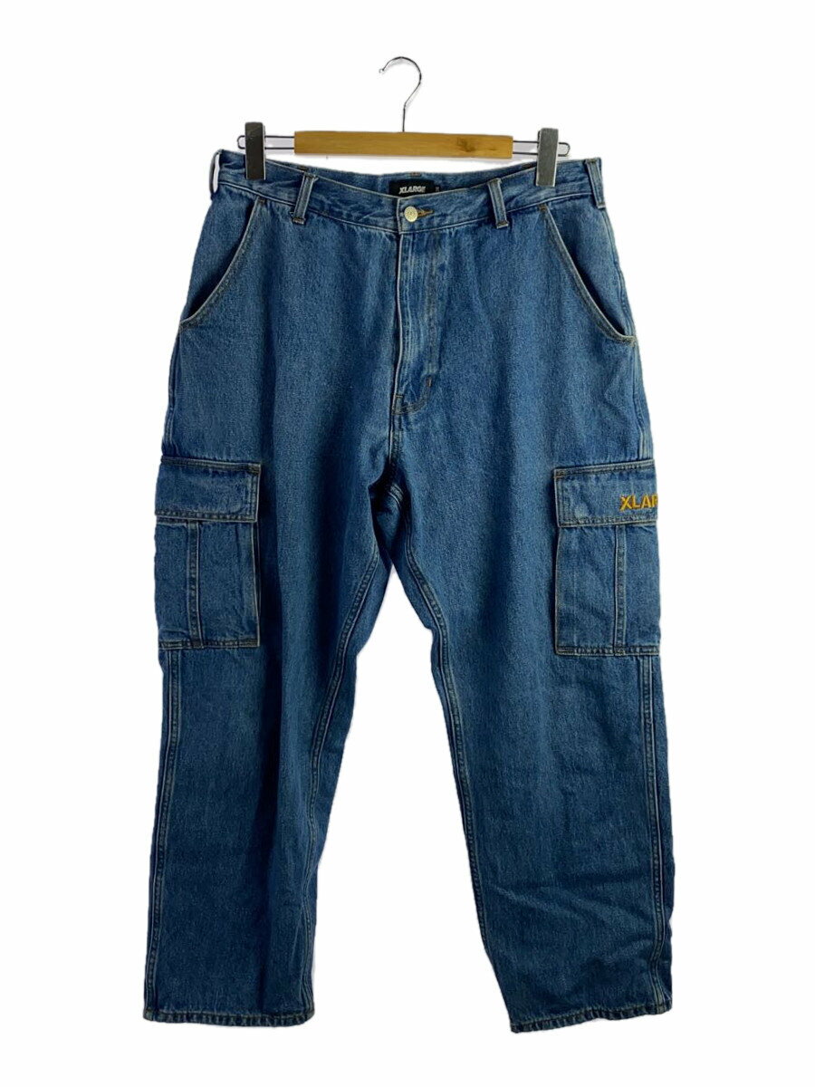 【中古】X-LARGE◆ボトム/36/コットン/IDG/101204031010/DENIM 6POCKET PANTS/デニムカーゴパ【メンズウェア】