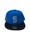 【中古】NEW ERA◆MARINERS/キャップ/8/ポリエステル/BLU/メンズ【服飾雑貨他】