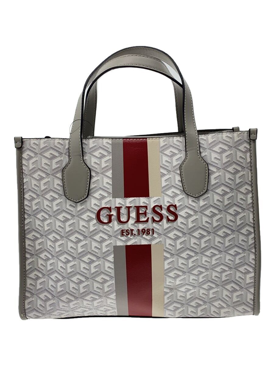 【中古】GUESS◆トートバッグ/--/GRY【バッグ】