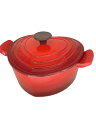 【中古】LE CREUSET◆ココット・ダムール 鍋/容量:2L/サイズ:22cm/RED【キッチン用品】