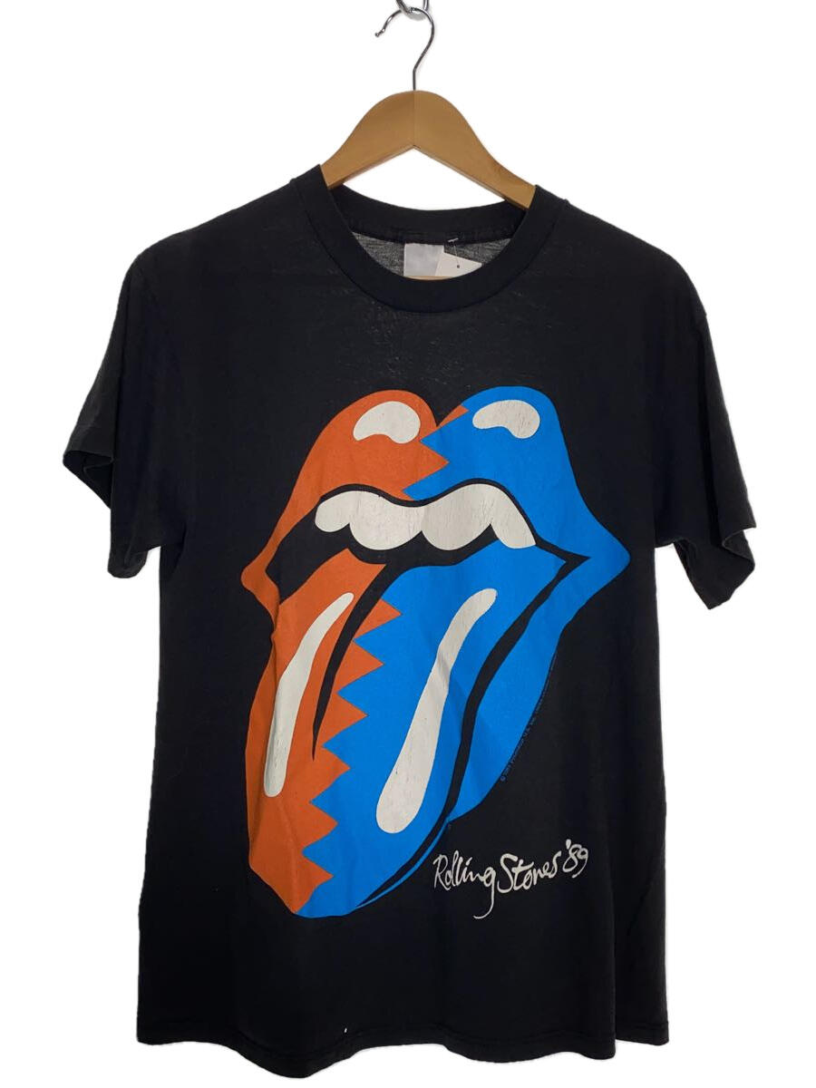 Spring Ford CLASSIC◆80s/Rolling Stones/USA製/89年コピーライト/シングルステッチ/L/コットン/BLK