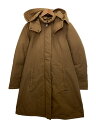 【中古】Woolrich◆ダウンジャケット/BOW BRIDGE PARKA/S/ポリエステル/キャメル/WWOU0551【レディースウェア】