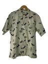 【中古】Schott◆半袖シャツ/XL/コットン/WHT/総柄【メンズウェア】