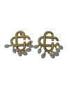 yÁzBIANCA SAUNDERSPEARL DROP LOGO EARRINGS/GLD/JW-093-01MyGݑz