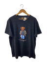 【中古】POLO RALPH LAUREN◆ポロベア/Tシャツ/Tee/XL/コットン/GRY/プリント//【メンズウェア】