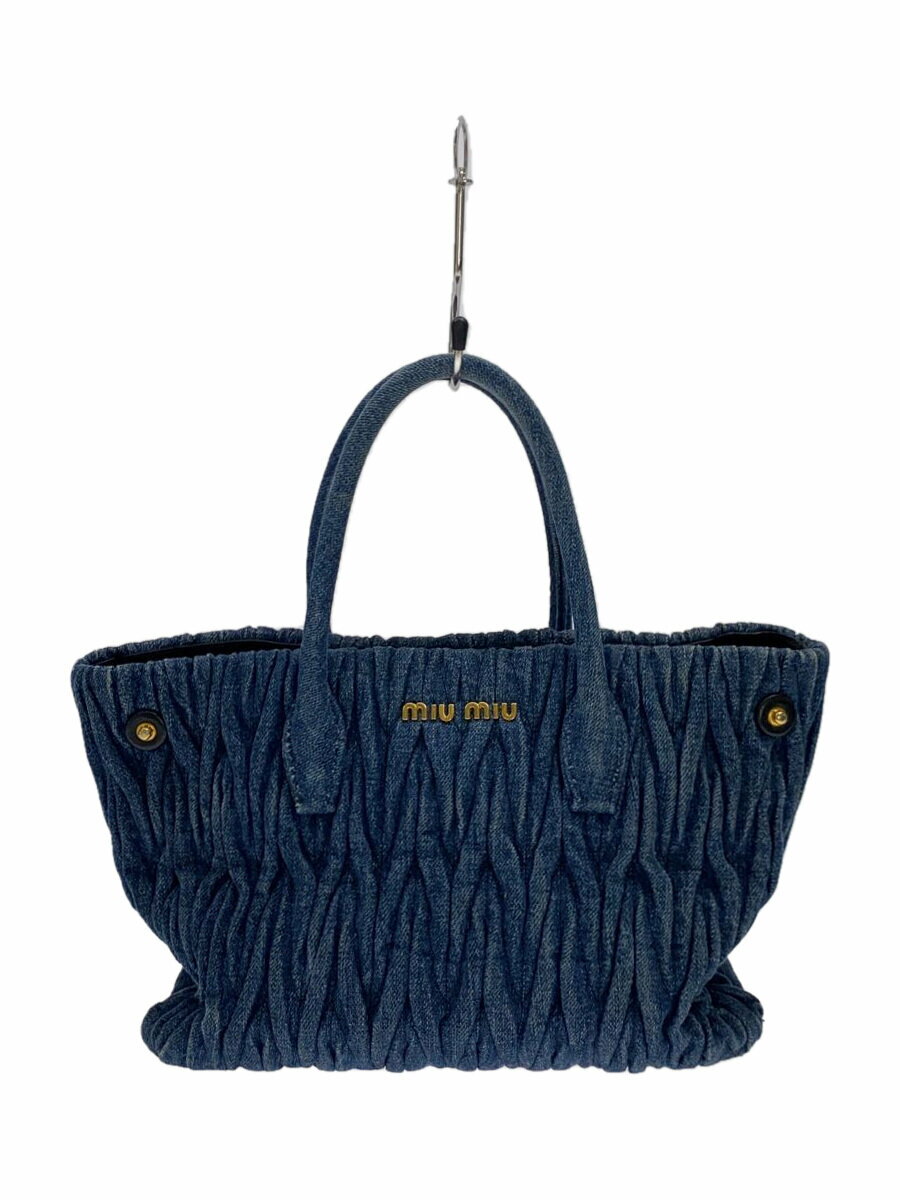 【中古】MIU MIU◆ハンドバッグ/デニ�