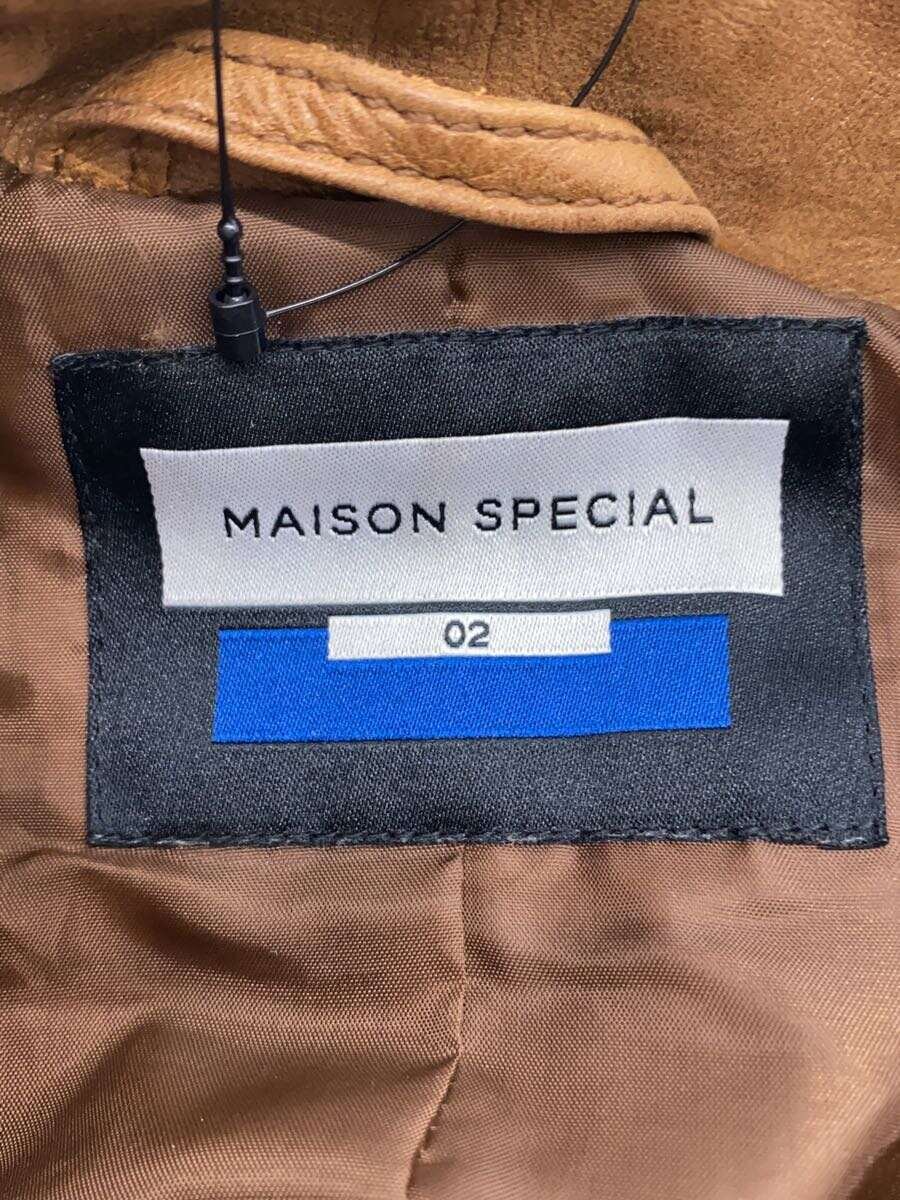 【中古】MAISON SPECIAL◆プライムオーバーショートモッズレザーブルゾン/21AW/2/レザー/BRW/11211211208【メンズウェア】