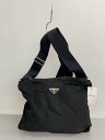 【中古】PRADA◆ショルダーバッグ/ナイロン/BLK/無地【バッグ】