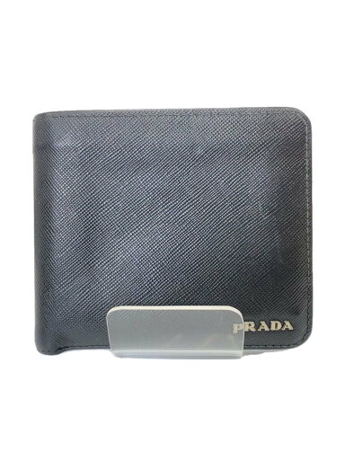 【中古】PRADA◆2つ折り財布/--/BLK/無地/メンズ【服飾雑貨他】 【中古】PRADA◆2つ折り財布/--/BLK/無地/メンズ【服飾雑貨他】