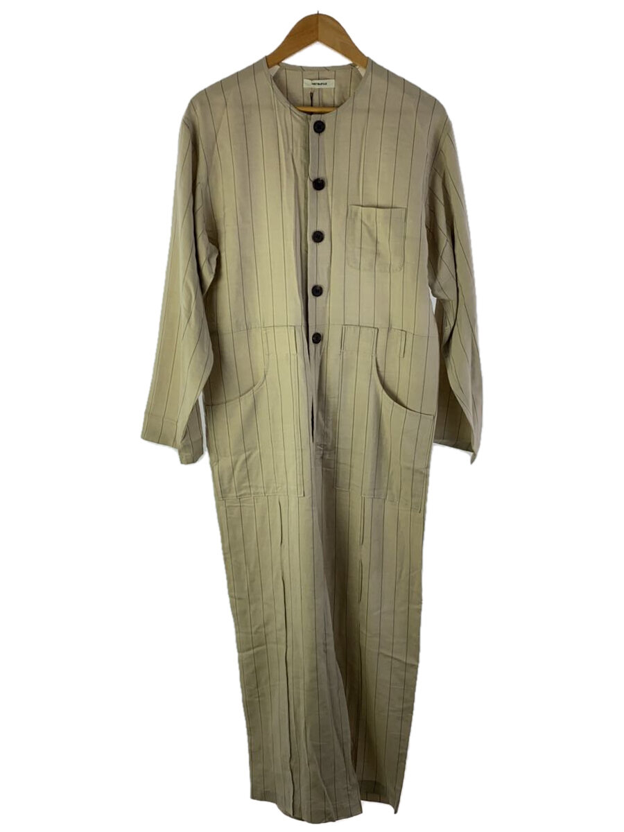 【中古】MATSUFUJI◆23aw/オールインワン/2/ウール/KHK/ストライプ/m233-0303【メンズウェア】