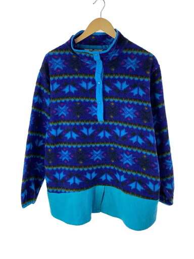 【中古】L.L.Bean◆フリースジャケット/L/ポリエステル/BLU/総柄【メンズウェア】 【中古】L.L.Bean◆フリースジャケット/L/ポリエステル/BLU/総柄【メンズウェア】