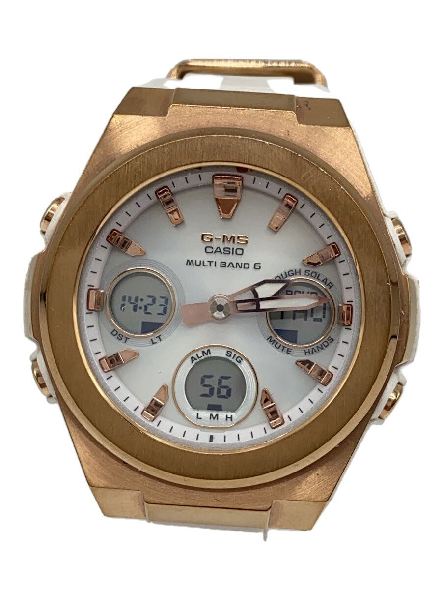 Other - 【中古】CASIO◆ソーラー腕時計/デジアナ/ラバー/WHT/WHT/MSG-W600G【服飾雑貨他】