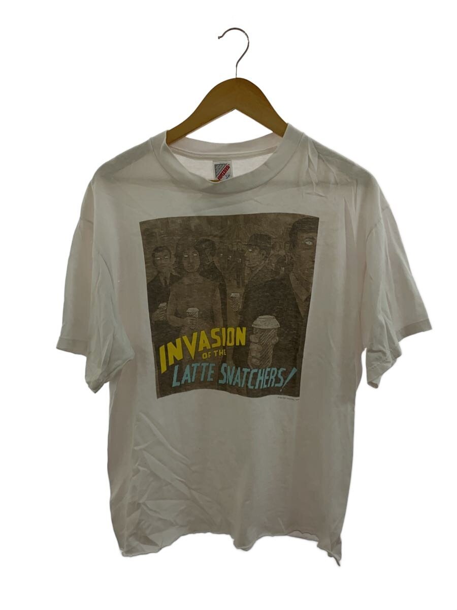 JERZEES◆INVATION OF LATTE SNATCHERS/Tシャツ/L/コットン/WHT
