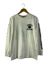 【中古】HARLEY DAVIDSON◆長袖Tシャツ/S/コットン/ホワイト/汚れ/背面変色【メンズウェア】