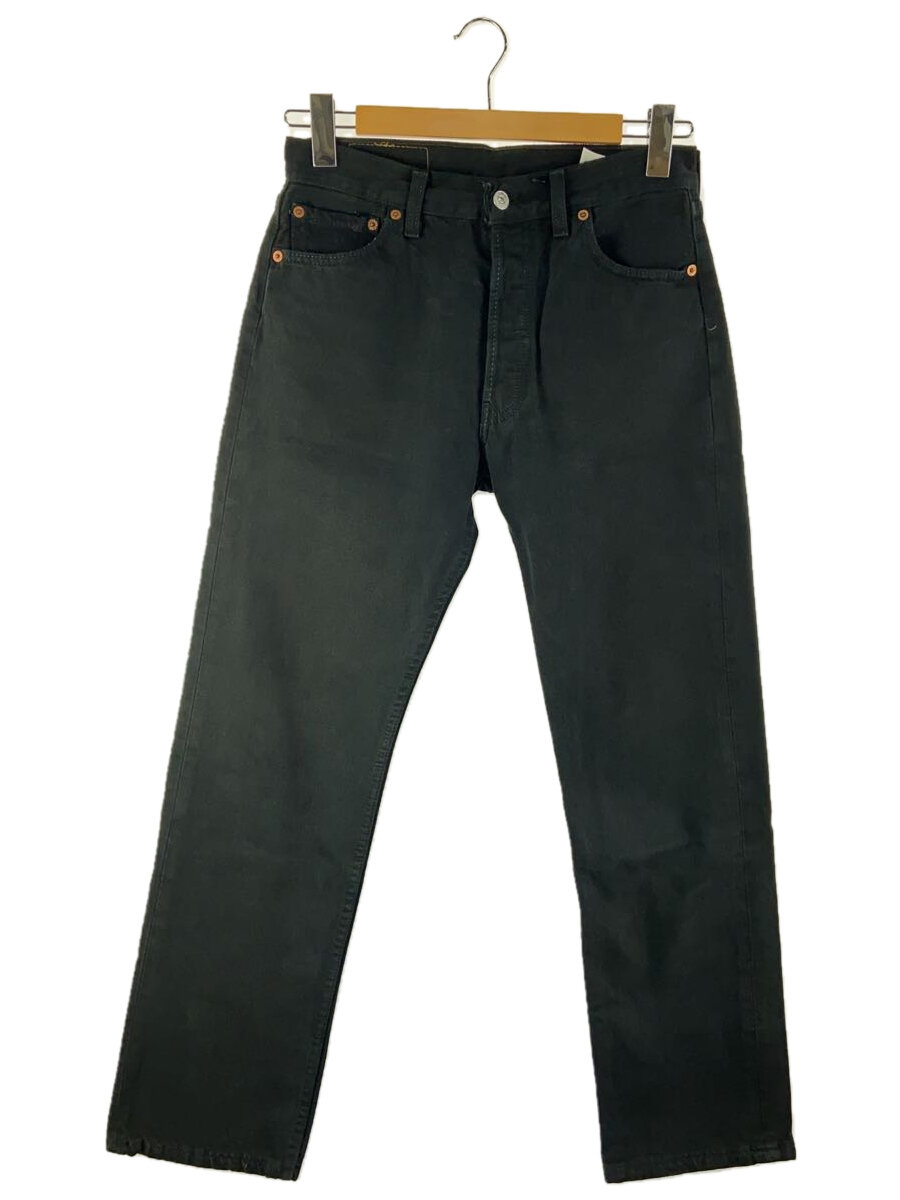 【中古】Levi’s◆501/UK製/ボタン裏311/後染めブラック/ストレートパンツ/30/デニム/ブラック【メンズウェア】