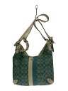 【中古】COACH◆ショルダーバッグ_ヘリテージストライプ_シグネチャー_ベージュ×ブルーストライプ/--/BLU/【バッグ】(4)