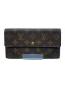 【中古】LOUIS VUITTON◆2)ポシェット・ポルト・モネ・クレディ_モノグラム・キャンバス_BRW/PVC/BRW/メンズ【服飾雑貨他】