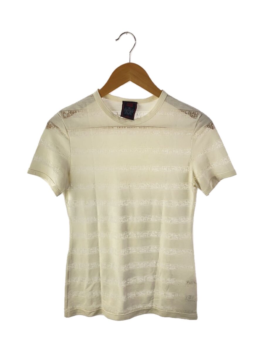 Rakuten - 【中古】Jean Paul GAULTIER CLASSIQUE◆小シミ有/透かし/半袖カットソー/2/レーヨン/CRM/ボーダー【レディースウェア】