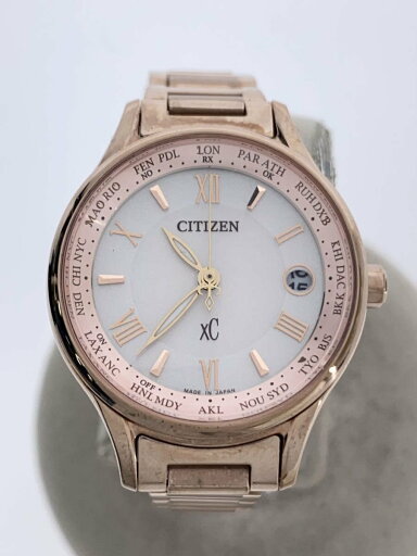 【中古】CITIZEN◆ソーラー腕時計/アナログ/ステンレス/PNK/H246-T024696【服飾雑貨他】 【中古】CITIZEN◆ソーラー腕時計/アナログ/ステンレス/PNK/H246-T024696【服飾雑貨他】