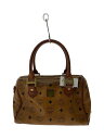 【中古】MCM◆ボストンバッグ/レザー/BRW/総柄【バッグ】