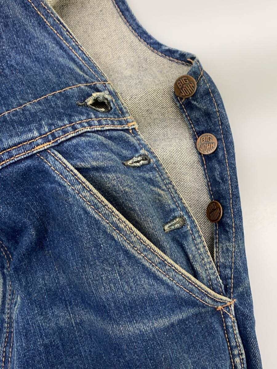 【中古】BIG JOHN◆オーバーオール/30/コットン/BLU/無地/c-oy-3513/70s/scovil【メンズウェア】