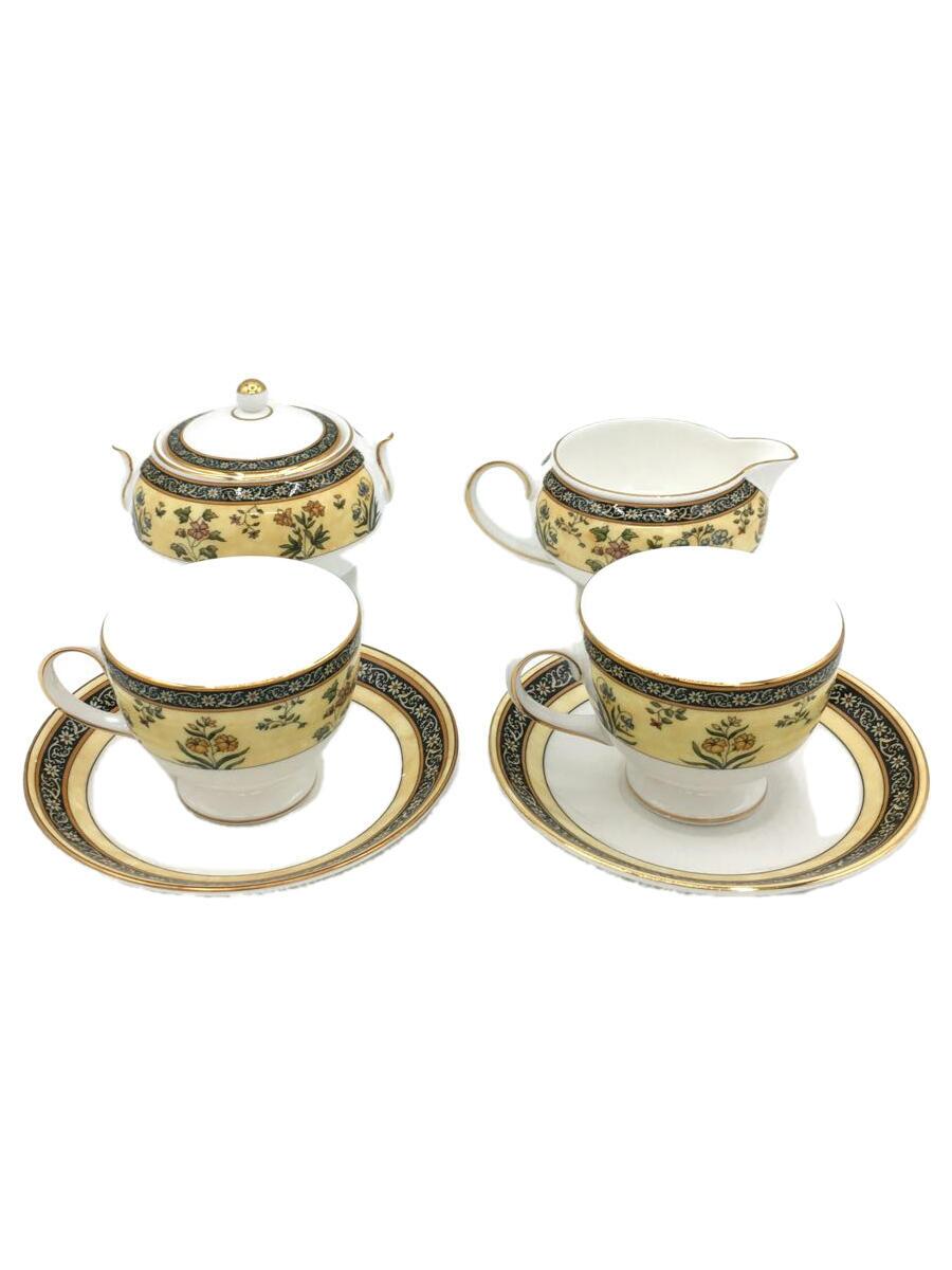 【中古】WEDGWOOD◆カップ&ソーサー/4点セット/YLW【キッチン用品】