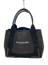 【中古】BALENCIAGA◆トートバッグ/キャンバス/NAVY CABAS S/339933【バッグ】