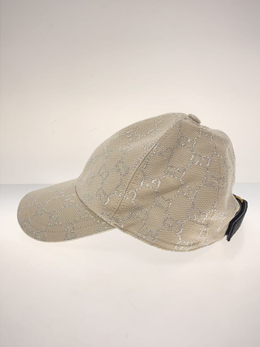【中古】GUCCI◆ベースボールキャップ/M/ウール/BEG/モノグラム/レディース/631953 3HK75【服飾雑貨他】
