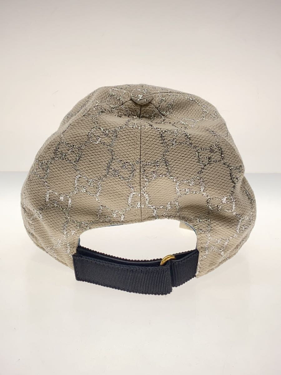 【中古】GUCCI◆ベースボールキャップ/M/ウール/BEG/モノグラム/レディース/631953 3HK75【服飾雑貨他】