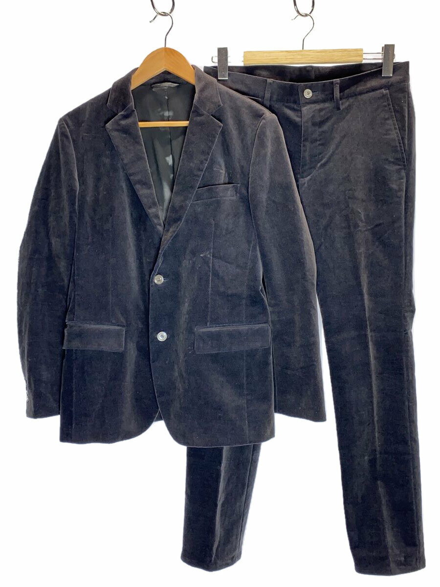 【中古】EPOCA UOMO◆セットアップ/48/ベロア/ポリエステル/GRY/無地/M1E66-262-08【メンズウェア】