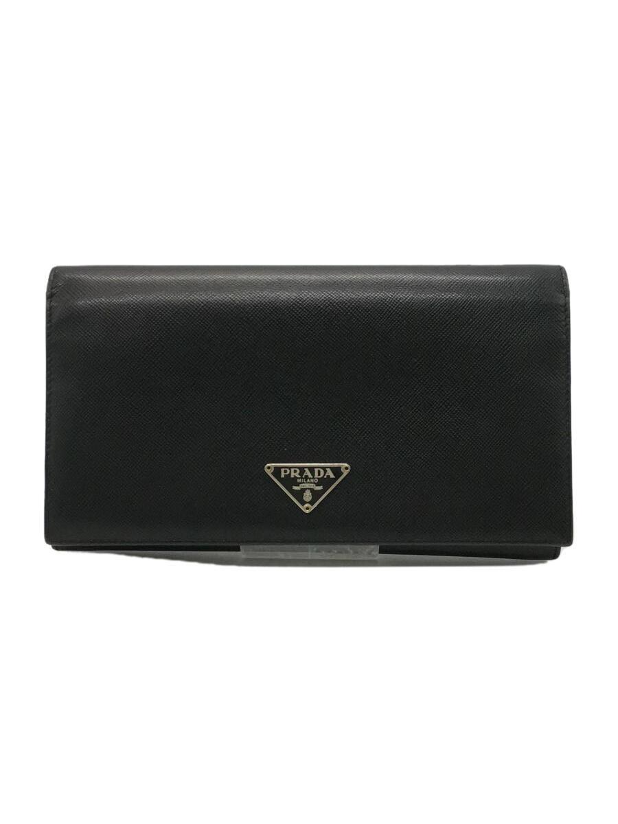 【中古】PRADA◆長財布/--/ブラック/レディース【服飾雑貨他】
