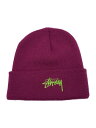 【中古】STUSSY◆ニットキャップ/--/PUP/無地/メンズ【服飾雑貨他】