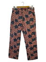 【中古】Supreme◆ストレートパンツ/30/コットン/RED/総柄【メンズウェア】(4)