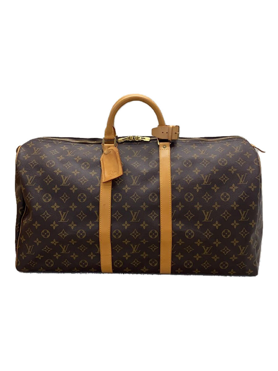 【中古】LOUIS VUITTON◆キーポル55_モノグラム・キャンバス_BRW/M41424/PVC/ブラウン【バッグ】