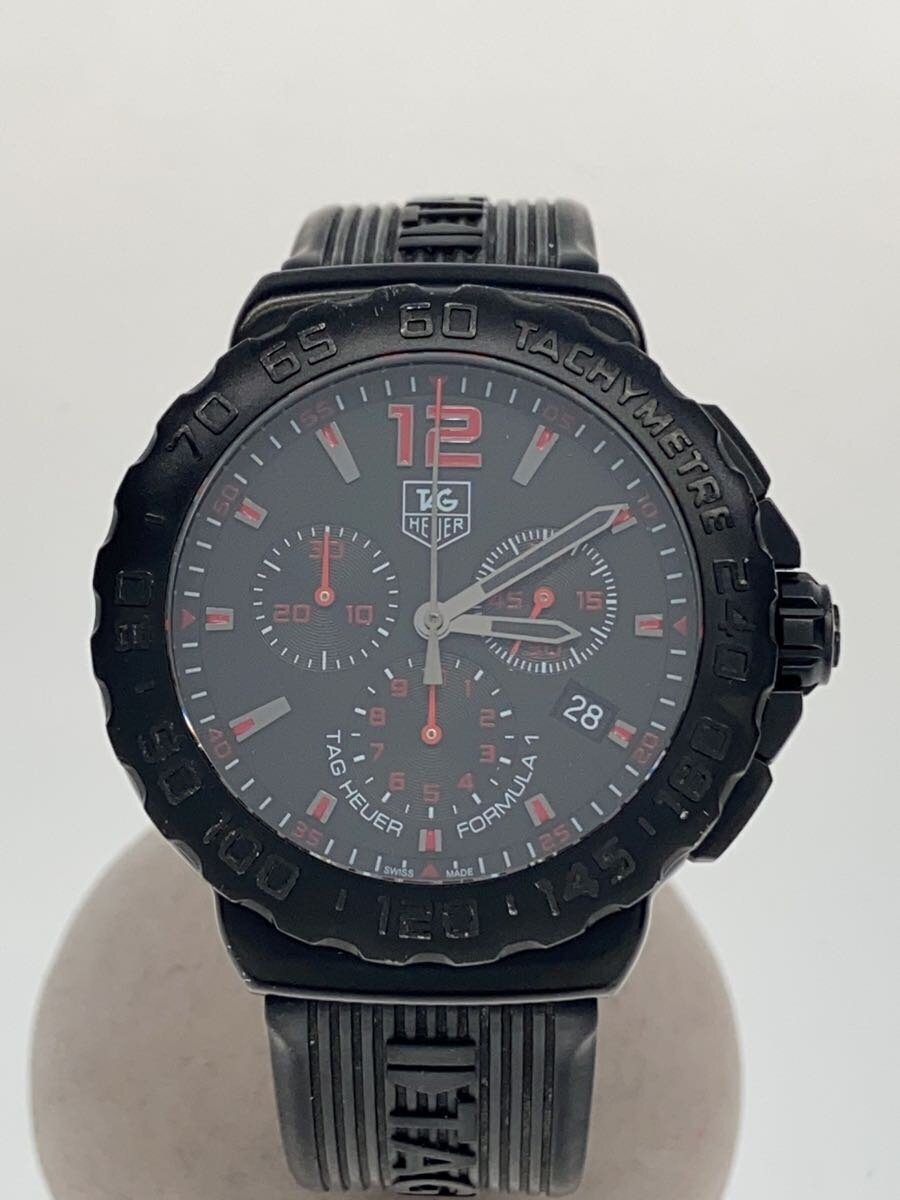 【中古】TAGHeuer◆クォーツ腕時計/アナログ/--/BLK/BLK/CAU111A【服飾雑貨他】