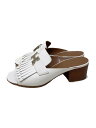 【中古】HERMES◆アルマ/フリンジ/サンダル/36.5/WHT/181066Z【シューズ】