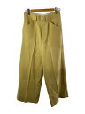 【中古】beautiful people◆wide work pants/38/ウール/YLW/1235105006【レディースウェア】