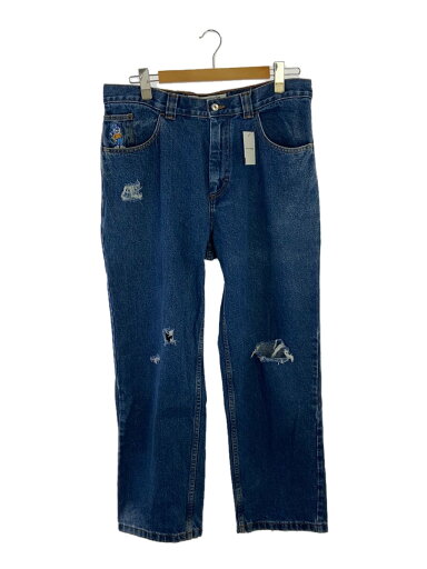 【中古】POLAR SKATE CO.◆93! DENIM/パッチなし/ダメージ加工/バギーデニム/ワイド/ボトム/34【メンズウェア】 【中古】POLAR SKATE CO.◆93! DENIM/パッチなし/ダメージ加工/バギーデニム/ワイド/ボトム/34【メンズウェア】