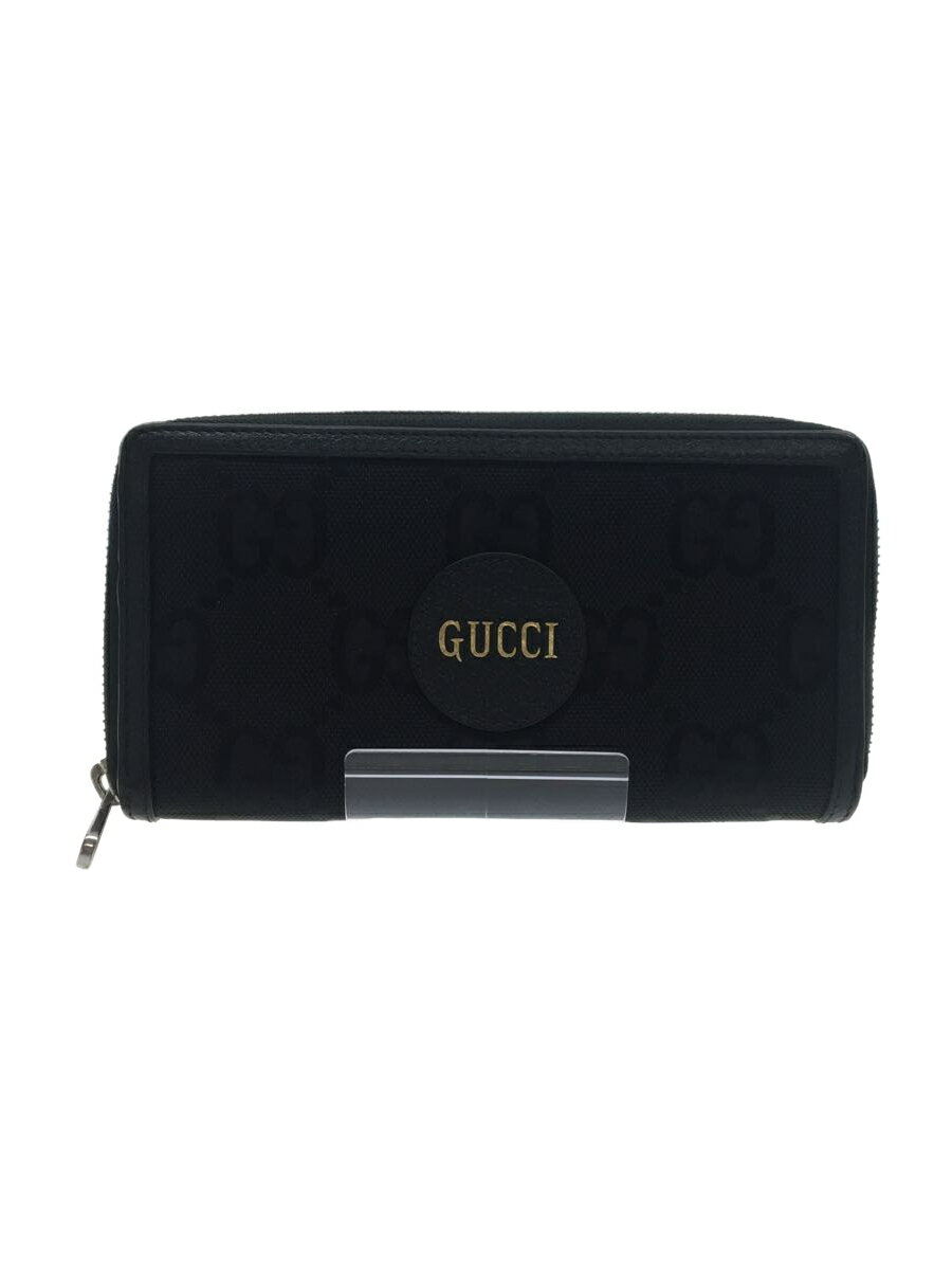 【中古】GUCCI◆長財布/キャンバス/BLK/総柄/レディース【服飾雑貨他】