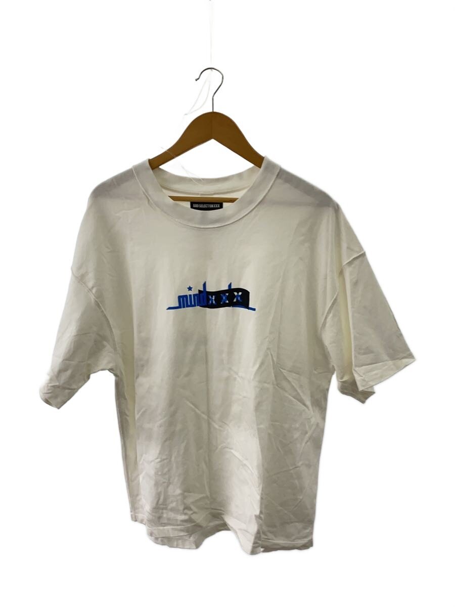 【中古】GOD SELECTION XXX◆INCIDE OUT OVER FIT T-SHIRT/Tシャツ/M/コットン/WHT【メンズウェア】