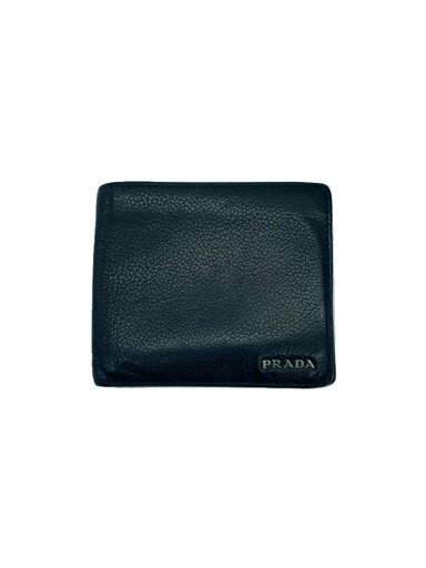 【中古】PRADA◆2つ折り財布/レザー/BLK/メンズ【服飾雑貨他】 【中古】PRADA◆2つ折り財布/レザー/BLK/メンズ【服飾雑貨他】