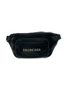 【中古】BALENCIAGA◆エブリデイ ロゴ ベルトバッグ/ウエストバッグ/レザー/579617・1000・W・528147【バッグ】